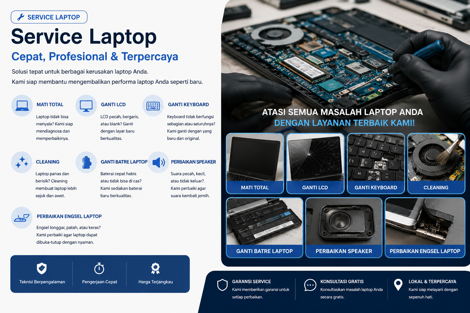 Jasa Service Laptop Profesional di Belitung